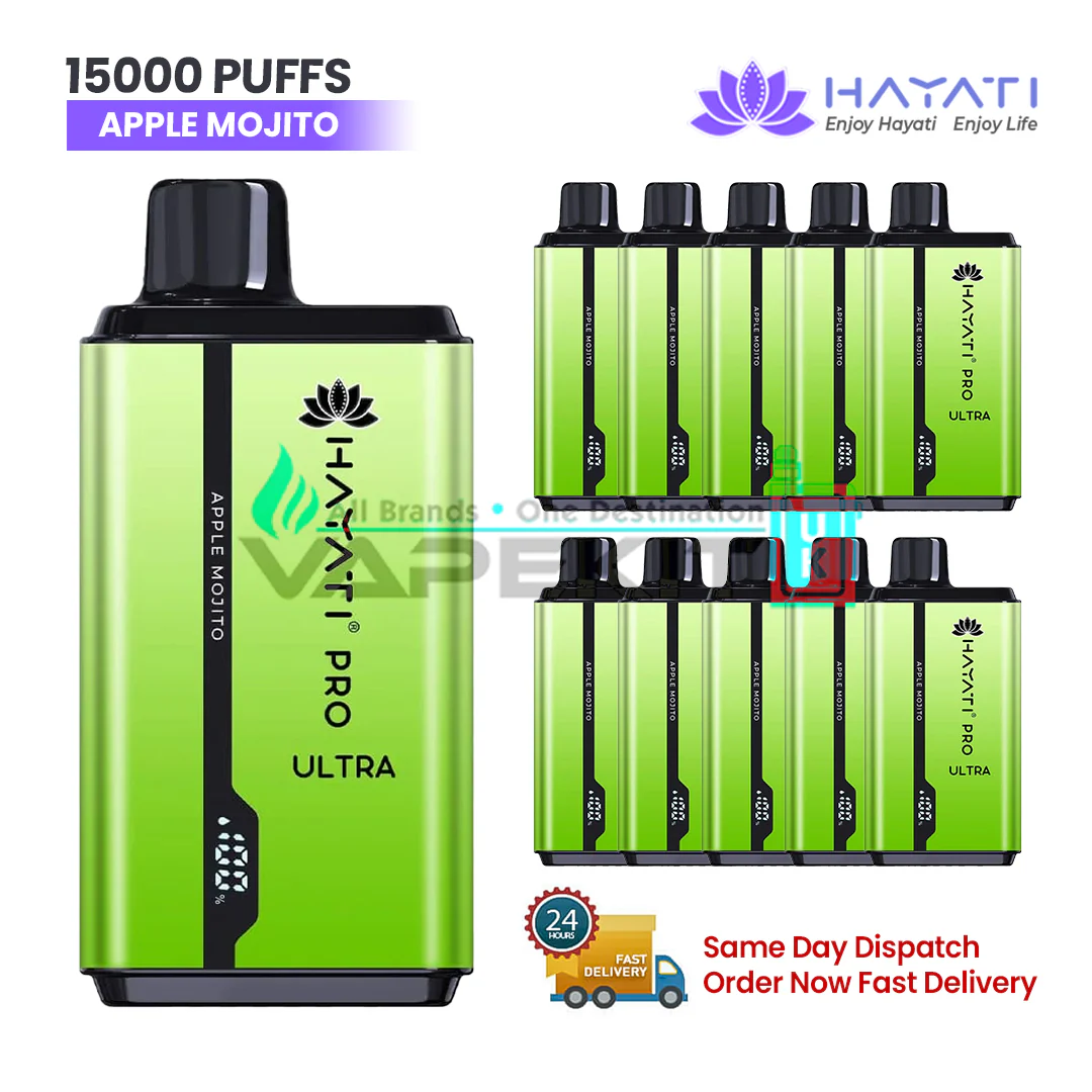 Apple Mojito Hayati Pro Ultra 15000 Puffs Prefilled Vape
