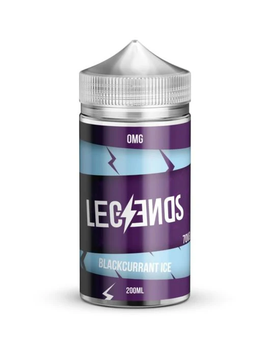 Blackcurrant Ice Vape Juice By Legends E-Liquid 0mg 200ml 70/30