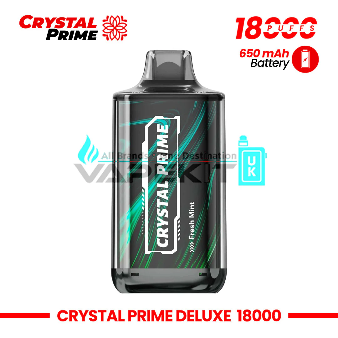 Crystal Prime Deluxe 18k Puffs FreshMint Vape Device-£10.99