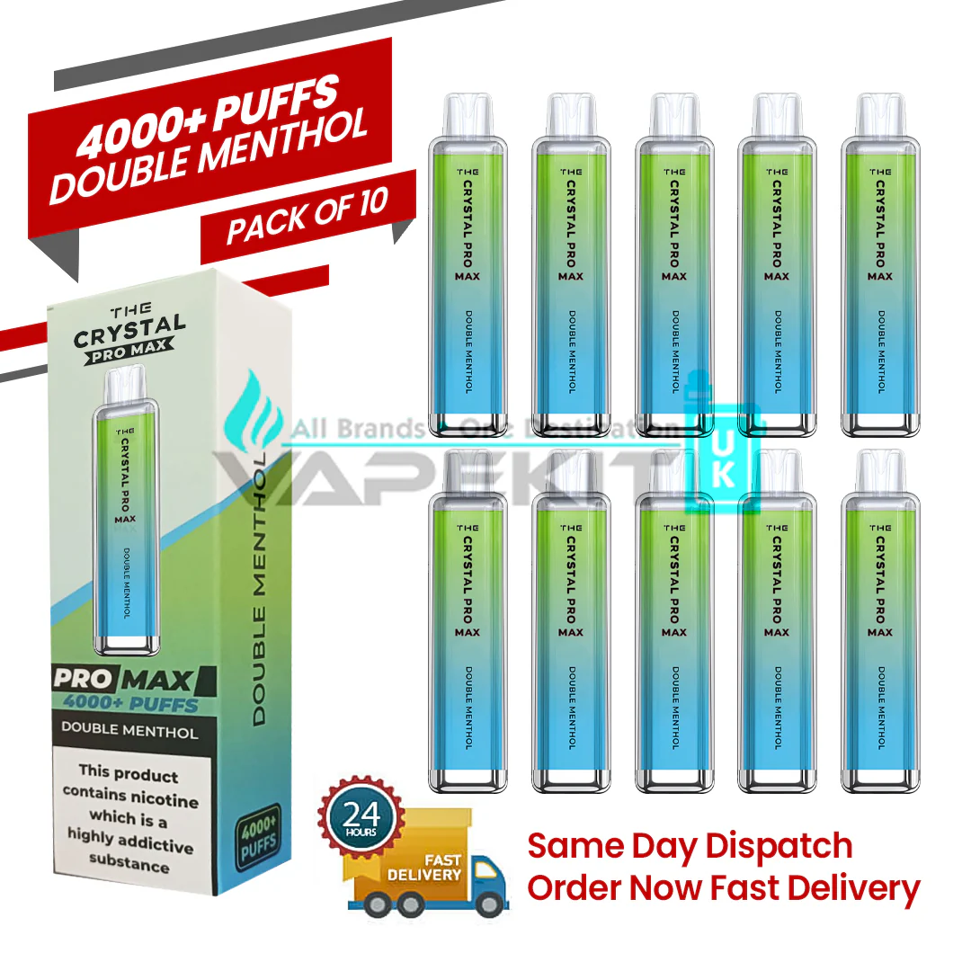 Double Menthol 4k Crystal Pro Max Prefilled Vape