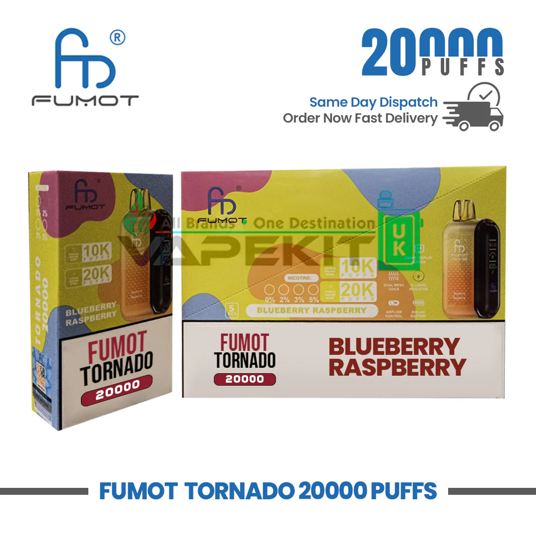Fumot Tornado Blueberry Raspberry 20,000 Puff Prefilled Pod