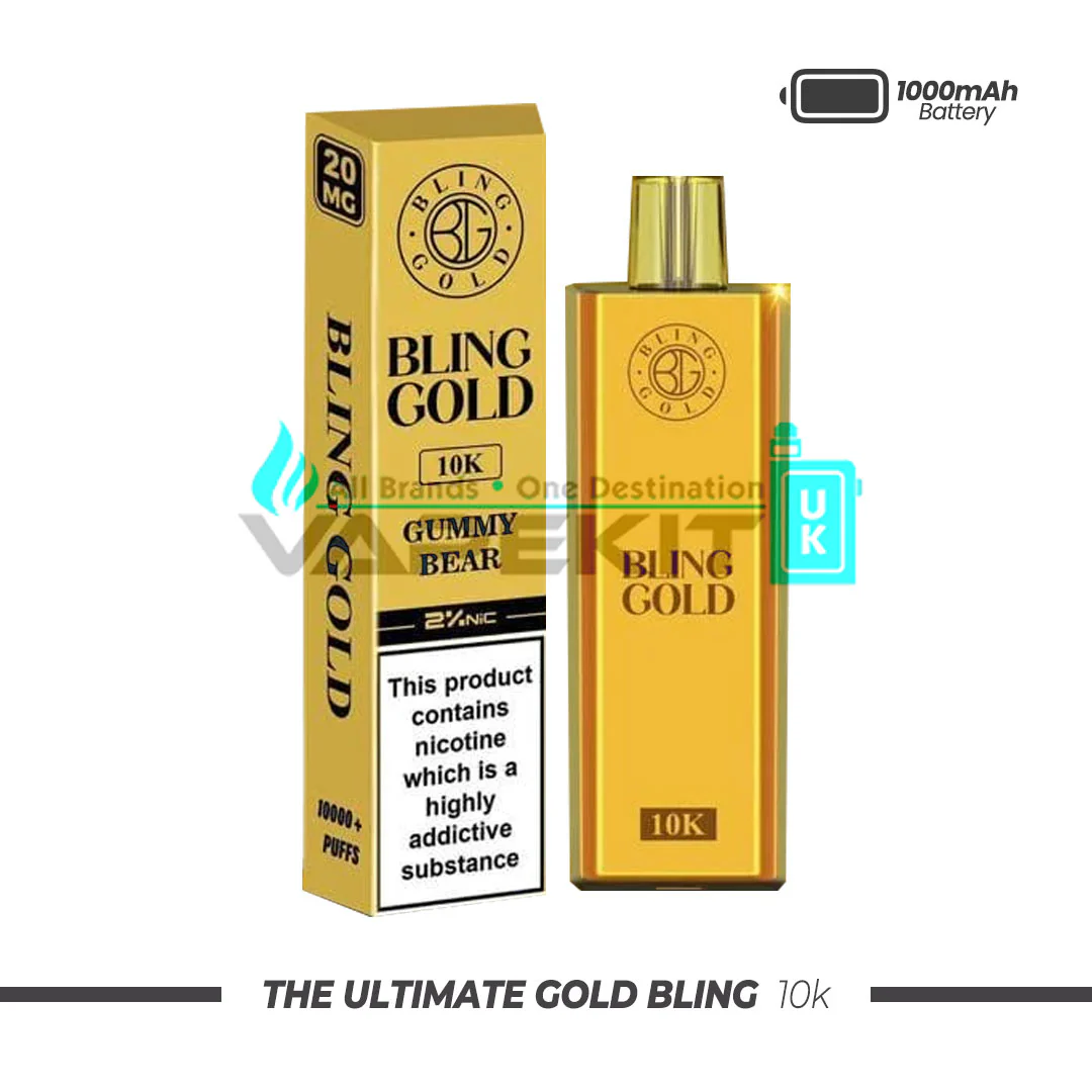 Gold Bling 10000 Puffs Prefilled Vape - Image 3