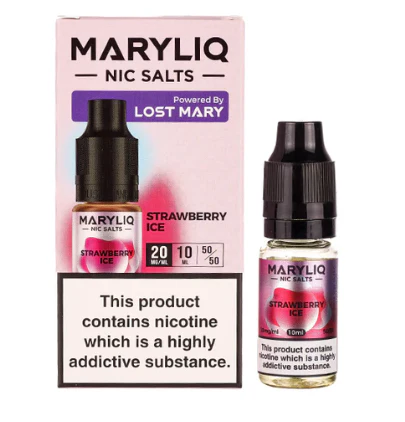 MaryLiq Lost Mary 10mg/20mg Strawberry Ice Nic Salt-£2.99 Cheapest!