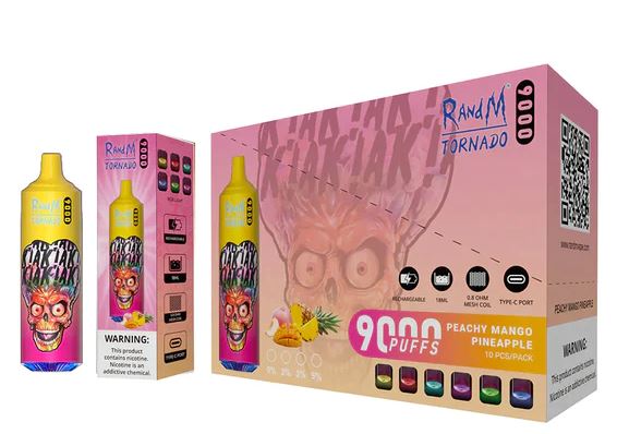 Peachy Mango Pineapple Randm Tornado 9000 Puff Bar - Image 2