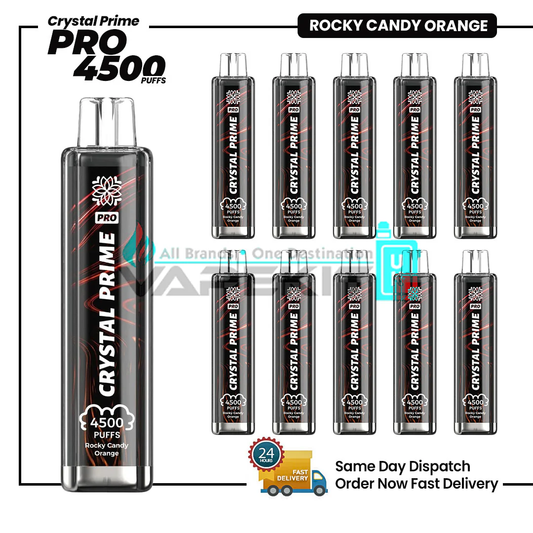 Pro Crystal Prime 4500 Rocky Candy Orange Vape Pod Device