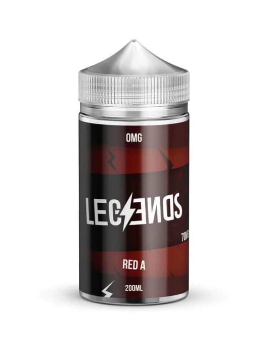 Red A Vape Juice By Legends E-Liquid 0mg 200ml 70/30