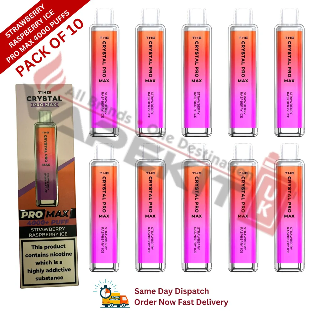 Strawberry Raspberry Ice Crystal Pro Max Bar 4000 Puffs