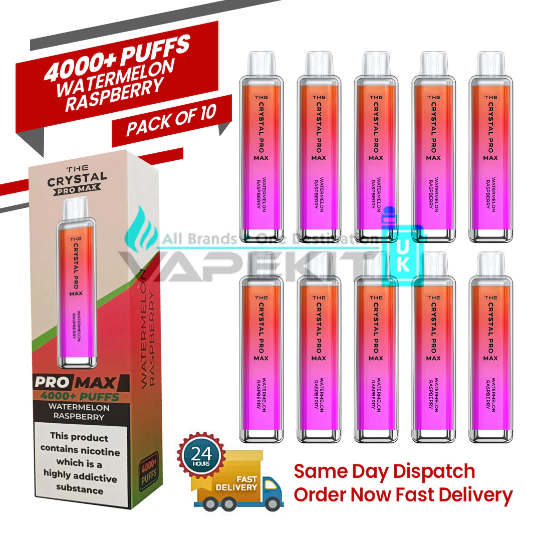 Watermelon Raspberry Crystal Pro Max 4000 Prefilled Vape